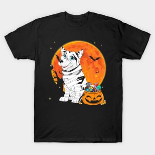 Alaskan Malamute Dog Candy Pumpkin Tshirt Halloween Gifts T-Shirt